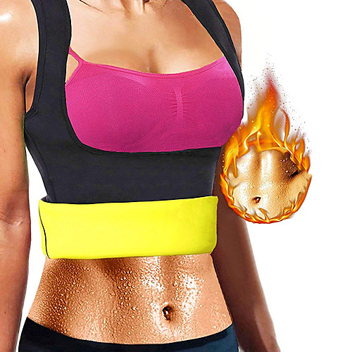 Women/'s Zipper Workout Fitness Sweat Shaper Top Neoprene Bur Fat Slimming Vest