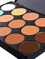 abordables -15 colores Corrector Crema Corrector / Contorno 1 pcs Seco / Húmedo / Mate Transpirable / Blanqueo / Secado rápido Cuerpo / Rostro Maquillaje Cosmético