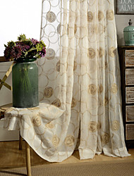 Sheer Curtain Country Curtains Lightinthebox Country Curtains One Panel Ivory Fl Embroidered Sheer Curtain Drape