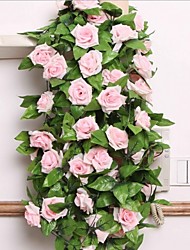 billige -Kunstige blomster 1 Gren Pastorale Stilen Roser Veggblomst