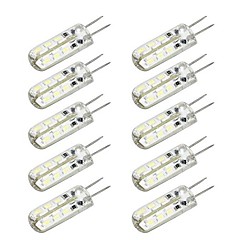 10pcs 1 W 100-120 lm G4 LED-spotlys 24 LED Perler SMD 3014 Varm hvid / Kold hvid 220-240 V / 10 stk. / RoHs 10pcs 1 W 100-120 lm G4 LED-spotlys 24 LED Perler SMD 3014 Varm hvid / Kold hvid 220-240 V / 10 stk. / RoHs
