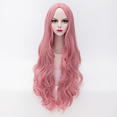 Synthetic Wig Wavy Loose Wave Middle Part Pink Women's Capless Carnival Wig Halloween Wig Very Long Synthetic Hair Synthetic Wig Wavy Loose Wave Middle Part Pink Women's Capless Carnival Wig Halloween Wig Very Long Synthetic Hair