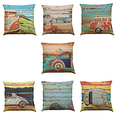 7 pcs Linen Pillow Cover Pillow Case, Solid Colored Novelty Textured Casual Modern Contemporary Office / Business 7 pcs Linen Pillow Cover Pillow Case, Solid Colored Novelty Textured Casual Modern Contemporary Office / Business