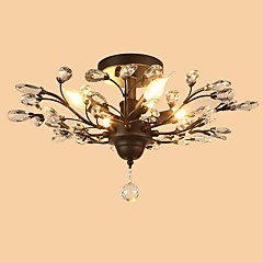 LightMyself™ Flush Mount Ambient Light - Crystal Designers, Rustic / Lodge Traditional / Classic, 110-120V 220-240V Bulb Not Included LightMyself™ Flush Mount Ambient Light - Crystal Designers, Rustic / Lodge Traditional / Classic, 110-120V 220-240V Bulb Not Included