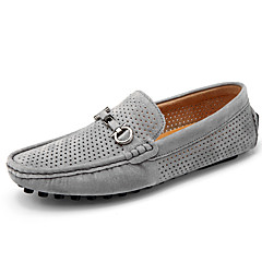 Homens Sapatos Confortáveis Couro de Porco Verão / Outono Casual Mocassins e Slip-Ons Cinzento / Azul / Khaki Homens Sapatos Confortáveis Couro de Porco Verão / Outono Casual Mocassins e Slip-Ons Cinzento / Azul / Khaki