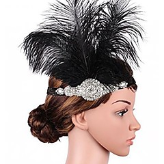 The Great Gatsby Flapper Headband 1920s Black Rhinestone / Feather Party Prom Cosplay Accessories Masquerade Costumes The Great Gatsby Flapper Headband 1920s Black Rhinestone / Feather Party Prom Cosplay Accessories Masquerade Costumes