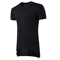 Herrn Solide T-shirt, Rundhalsausschnitt Baumwolle Herrn Solide T-shirt, Rundhalsausschnitt Baumwolle