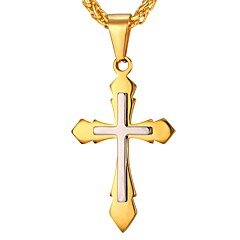 Herrn Edelstahl Anhängerketten - Klassisch Freizeit Kreuz Modische Halsketten Für Geschenk Alltag Herrn Edelstahl Anhängerketten - Klassisch Freizeit Kreuz Modische Halsketten Für Geschenk Alltag
