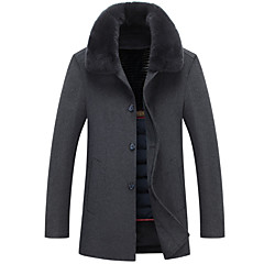 Hombre Deportes Invierno Regular Chaqueta Escote Redondo Manga Larga Piel Sintética / Poliéster De Gran Tamaño / Estampado Negro / Gris XL / XXL / XXXL Hombre Deportes Invierno Regular Chaqueta Escote Redondo Manga Larga Piel Sintética / Poliéster De Gran Tamaño / Estampado Negro / Gris XL / XXL / XXXL