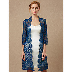 3/4 Length Sleeve Lace Wedding / Party / Evening Women's Wrap With Lace Coats / Jackets 3/4 Length Sleeve Lace Wedding / Party / Evening Women's Wrap With Lace Coats / Jackets