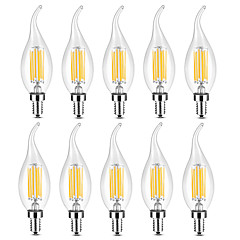 YWXLIGHT® 10pcs 6 W 500-600 lm E14 LED Candle Lights / LED Filament Bulbs C35 6 LED Beads COB Warm White / White 220-240 V YWXLIGHT® 10pcs 6 W 500-600 lm E14 LED Candle Lights / LED Filament Bulbs C35 6 LED Beads COB Warm White / White 220-240 V
