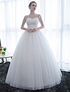 Wedding Dresses Online For 2018 Ball Gown Scoop Neck Floor Length Satin Lace Over Tulle Made To Measure Wedding Dresses With By Lan Ting Express Illusion Sleeve Sparkle Shine