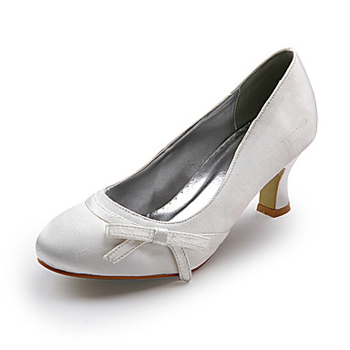 Satin Upper Mid Heel Closed-toes Evening Party Shoes/ Special Occasion ...