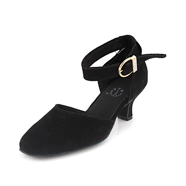 black ballroom heels