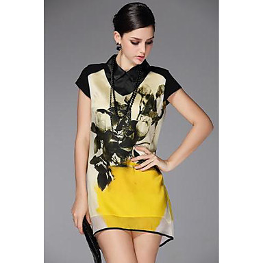 womens yellow dress shirt