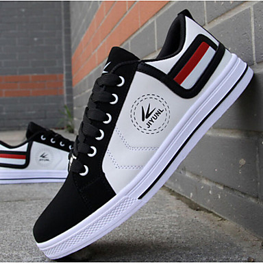Men's Shoes Leatherette Fall Vulcanized Shoes Comfort for Casual White Red Yellow Men's Shoes Leatherette Fall Vulcanized Shoes Comfort for Casual White Red Yellow