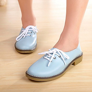 Women's Shoes Leather Spring Summer Fall Winter Flat Heel Lace-up For ...