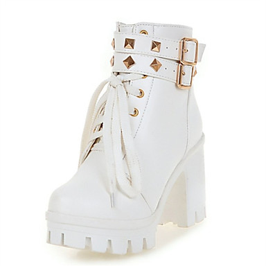 mujer zapatos semicuero otoño / invierno botas de moda botas tacón