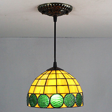 25w Pendant Light Traditional Classic Tiffany Retro Painting Feature For Mini Style Glass Living Room Entry