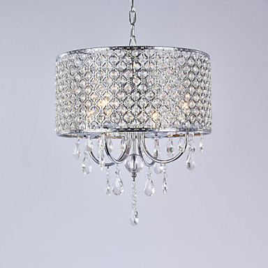 Lightinthebox 4 Light Drum Chandelier Ambient Electroplated Lightinthebox 4 Light Drum Chandelier Ambient Electroplated Metal Crystal 110 120v 220