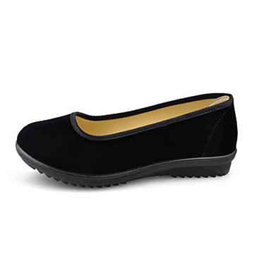Women's Shoes Fabric Spring / Summer Comfort Flats Flat Heel Round Toe Black Women's Shoes Fabric Spring / Summer Comfort Flats Flat Heel Round Toe Black