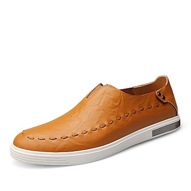 Men's Shoes Cowhide / Pigskin Summer / Fall Comfort Loafers & Slip-Ons Walking Shoes Black / Brown / Blue Men's Shoes Cowhide / Pigskin Summer / Fall Comfort Loafers & Slip-Ons Walking Shoes Black / Brown / Blue