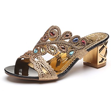 Women's Shoes PU(Polyurethane) Spring Light Soles Sandals Block Heel Open Toe Sparkling Glitter Beige / Blue / Royal Blue Women's Shoes PU(Polyurethane) Spring Light Soles Sandals Block Heel Open Toe Sparkling Glitter Beige / Blue / Royal Blue