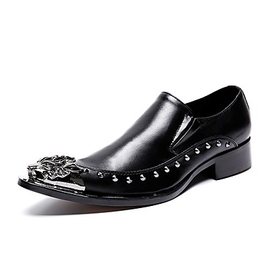 Men's Shoes Leather Fall / Winter Novelty / Formal Shoes Oxfords Black / Wedding / Party & Evening Men's Shoes Leather Fall / Winter Novelty / Formal Shoes Oxfords Black / Wedding / Party & Evening