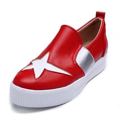 Women's Shoes Customized Materials / Leatherette Spring / Fall Novelty Loafers & Slip-Ons Platform Round Toe White / Black / Red Women's Shoes Customized Materials / Leatherette Spring / Fall Novelty Loafers & Slip-Ons Platform Round Toe White / Black / Red