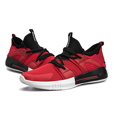 Men's Shoes Leather / Faux Leather / Tulle Spring Comfort / Light Soles Athletic Shoes Running Shoes / Hiking Shoes / Fitness & Cross Training Shoes White / Black / Red Men's Shoes Leather / Faux Leather / Tulle Spring Comfort / Light Soles Athletic Shoes Running Shoes / Hiking Shoes / Fitness & Cross Training Shoes White / Black / Red