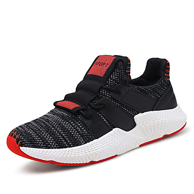 Men's Shoes Tulle Spring / Fall Comfort Sneakers White / Orange / Black / White Men's Shoes Tulle Spring / Fall Comfort Sneakers White / Orange / Black / White