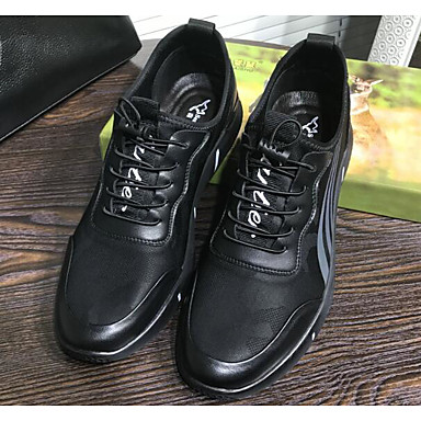 Men's Shoes Pigskin Spring / Fall Comfort Sneakers Black Men's Shoes Pigskin Spring / Fall Comfort Sneakers Black