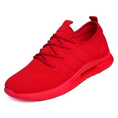 Men's Shoes Tulle / Fabric Fall Comfort Athletic Shoes Running Shoes Black / Red / Black / White Men's Shoes Tulle / Fabric Fall Comfort Athletic Shoes Running Shoes Black / Red / Black / White