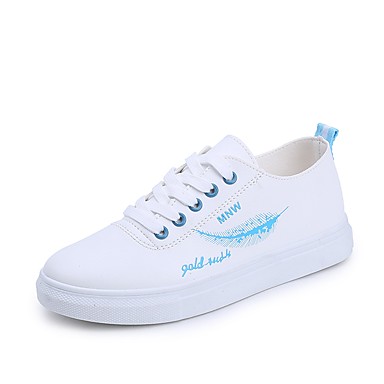 Women's Shoes PU(Polyurethane) Spring Comfort Sneakers Flat Heel Black / Blue / Pink Women's Shoes PU(Polyurethane) Spring Comfort Sneakers Flat Heel Black / Blue / Pink