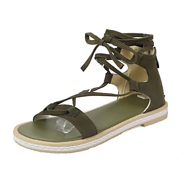 Women's Shoes Nubuck leather Summer Comfort / Gladiator Sandals Cycling Shoes / Walking Shoes Flat Heel Open Toe Knee High Boots Buckle Women's Shoes Nubuck leather Summer Comfort / Gladiator Sandals Cycling Shoes / Walking Shoes Flat Heel Open Toe Knee High Boots Buckle
