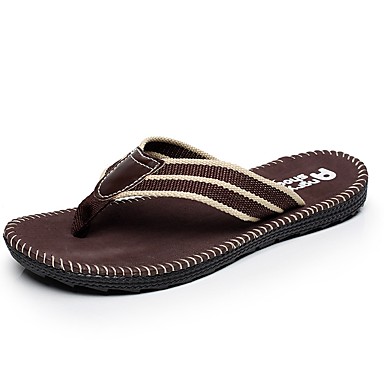 Men's Shoes PU(Polyurethane) Summer Comfort Slippers & Flip-Flops Black / Gray / Brown Men's Shoes PU(Polyurethane) Summer Comfort Slippers & Flip-Flops Black / Gray / Brown