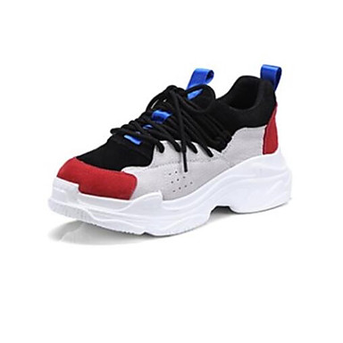 Women's Shoes Suede Summer Comfort Sneakers Flat Heel Closed Toe Red / Blue Women's Shoes Suede Summer Comfort Sneakers Flat Heel Closed Toe Red / Blue