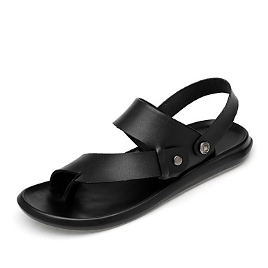 Men's Shoes Microfiber Summer Comfort Sandals Black Men's Shoes Microfiber Summer Comfort Sandals Black