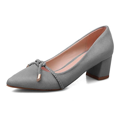 Women's Shoes PU(Polyurethane) Spring Comfort Heels Chunky Heel Black / Gray / Pink Women's Shoes PU(Polyurethane) Spring Comfort Heels Chunky Heel Black / Gray / Pink