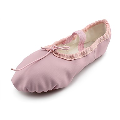 Women's Ballet Shoes Cowhide Flat Flat Heel Dance Shoes Pink Women's Ballet Shoes Cowhide Flat Flat Heel Dance Shoes Pink