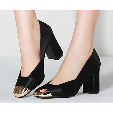 Women's Shoes Sheepskin Spring / Fall Comfort / Basic Pump Heels Chunky Heel Black / Army Green / Green Women's Shoes Sheepskin Spring / Fall Comfort / Basic Pump Heels Chunky Heel Black / Army Green / Green