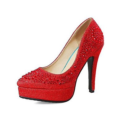 Women's Shoes Synthetics Summer Comfort Heels Stiletto Heel Pointed Toe Gold / Silver / Red / Party & Evening Women's Shoes Synthetics Summer Comfort Heels Stiletto Heel Pointed Toe Gold / Silver / Red / Party & Evening