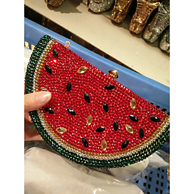 red rhinestone bag