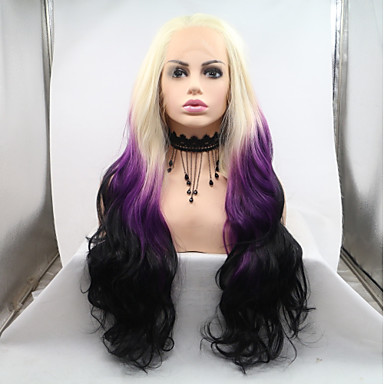 Synthetic Lace Front Wig Body Wave Style Layered Haircut Lace