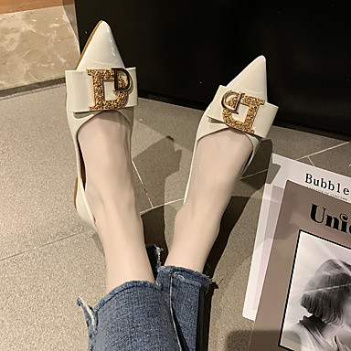 flat heel pu shoes