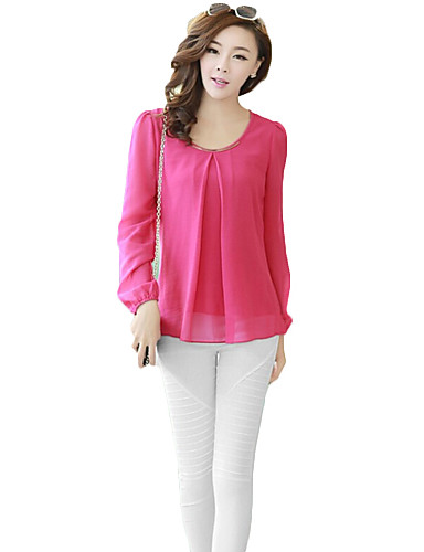 Women's Street chic Blouse - Solid Colored 1873988 2018 – $8.39
