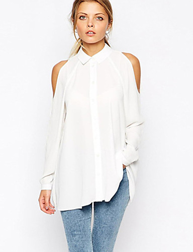 Simple Shirt - Solid Colored Shirt Collar / Summer 4111274 2018 – $16.95