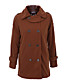 baratos Trench Coats e Casacos Femininos-Casaco (Poliéster / Misto de Lã / Elástico / Misto de Algodão / Licra) Plus Sizes / Casual - Grossa - Padrão de Manga Longa